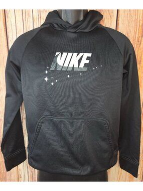 Nike Therma-Fit Kids Black Hoodie Large